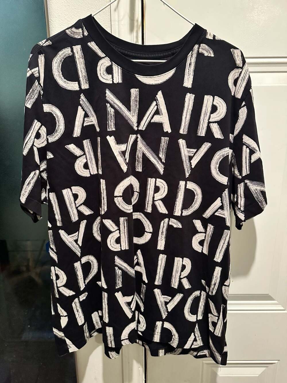 Jordan Sport DNA Allover Print Crew T-Shirt Black/White CN3586-010